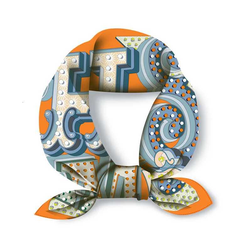 Twill Silk Scarf Wan tters Painting Square Scarves Wraps Bandana Small Hijab Silk Foards Tie band Neckerchi 53CMW251027