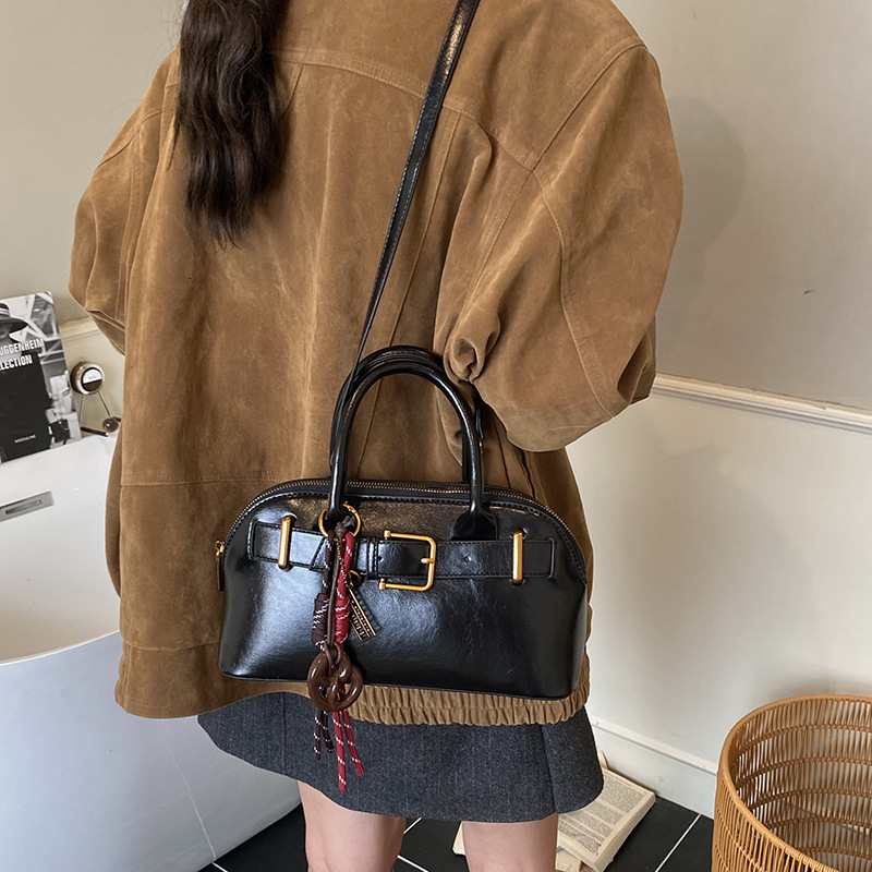 Free shipping designer bag Autumn Winter New Color-Block Shell Bag Women Niche Single Shoulder Handbag Crossbody Tote Small Bag