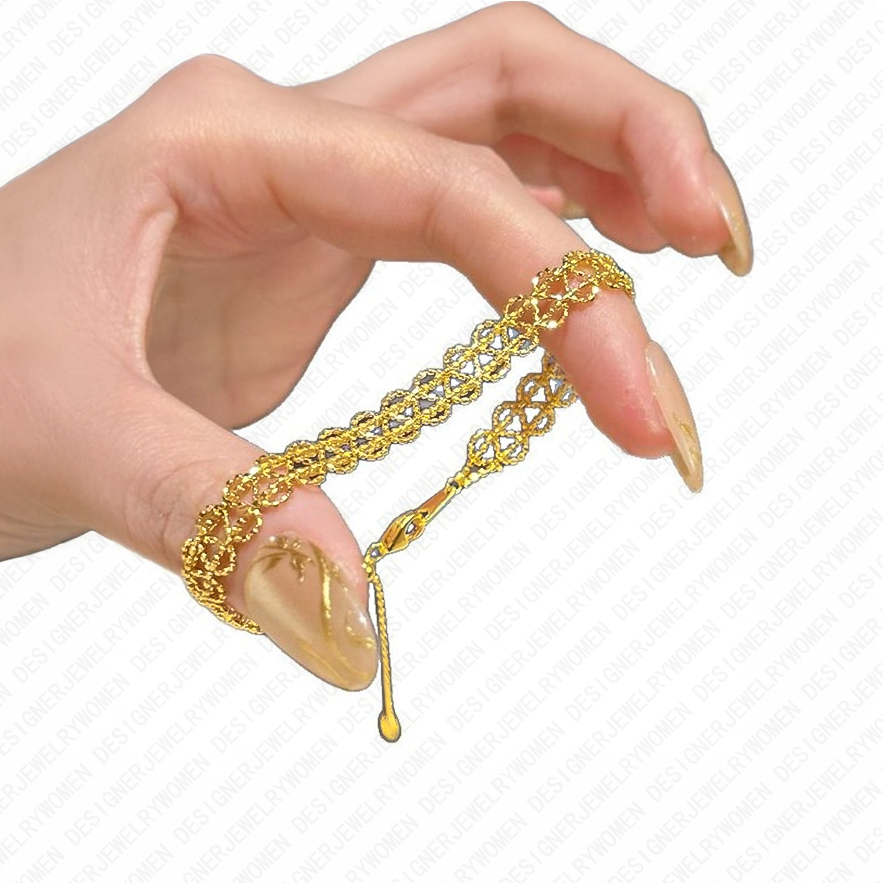 Designer Bracelet for Women French Style Bracelets Layered Bangle lace Bangles Charm Luxury Jewlery Designer for Women Elegant Chic Gift Free shipping