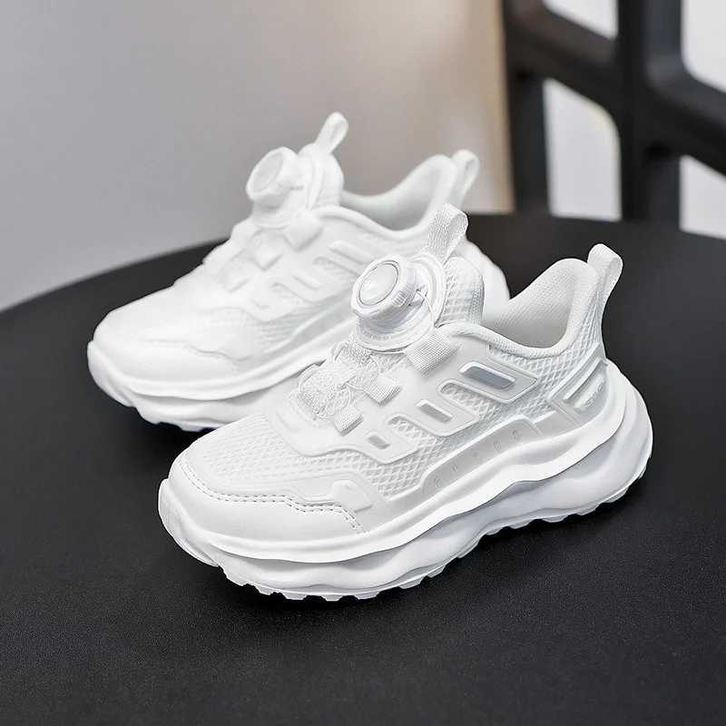 New mesh breathable small white shoes for boys and girls campus soft soled running shoes for middle school children and students Z251027
