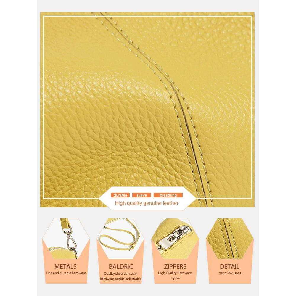 Zency Women's Handbag 100% Genuine Leather Ladies Shoulder Crossbody Bag Fashion Hobos High Quality Satchels 2025 Trendy Summer