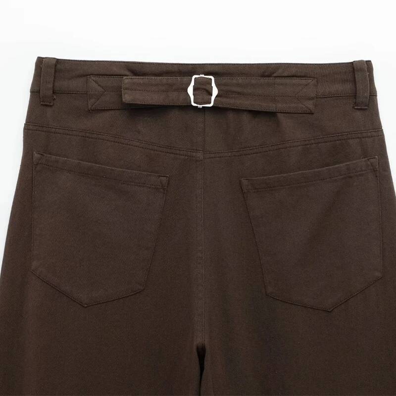 winter jacket women HXAO Women's Brown High Waist Pocket Vintage Baggy Jeans Woman Long Casual Pants Spring Trousers Streetwear Summer