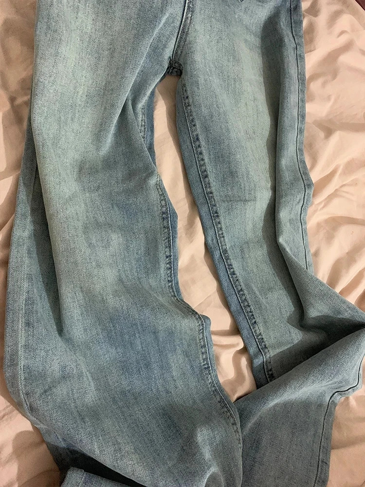 Womens High Waist Loose Jeans Straight Wide Leg Trousers Autumn Winter Bootcut for Pear Shape Body Comfort Fit 251027