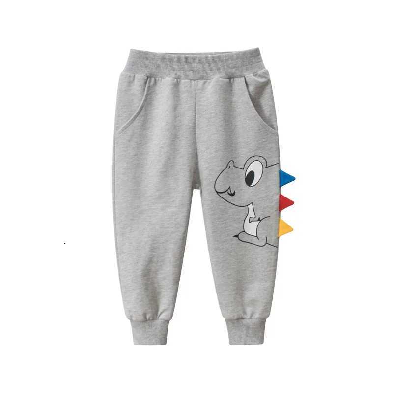 2024 Kids Long Pants 100 Cotton Lovely Dinosaur Cartoon Boys Girls Sport Trousers Sweatpants Suitable for Spring and AutumnT251027