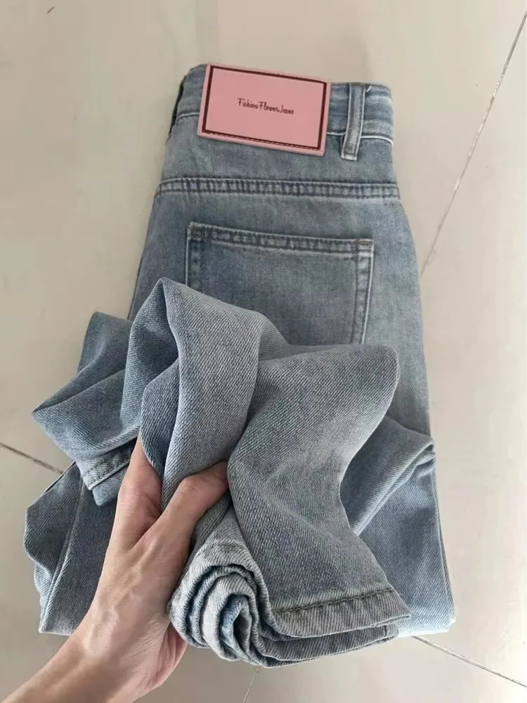 Mulheres perna larga calas de brim baggy senhora vintage y2k punk cintura baixa solta calas jeans streetwear moda lixo longo s 251027