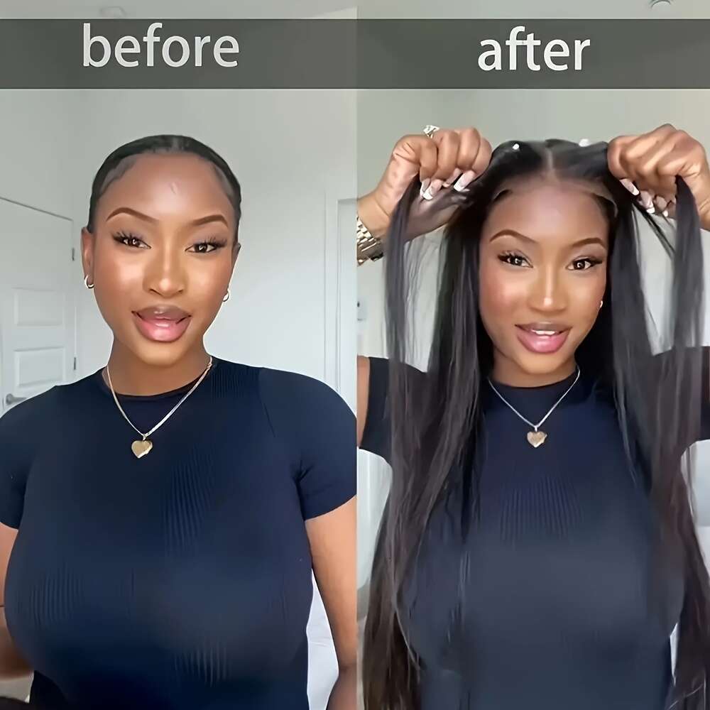 5X5 HD Lace Closure 250 Density Put On Go Glueless Bone Brazilian Human Plucked Pre Cut With Baby Hair Bleached Knots 3S Ready To Silky Straight Wigs 