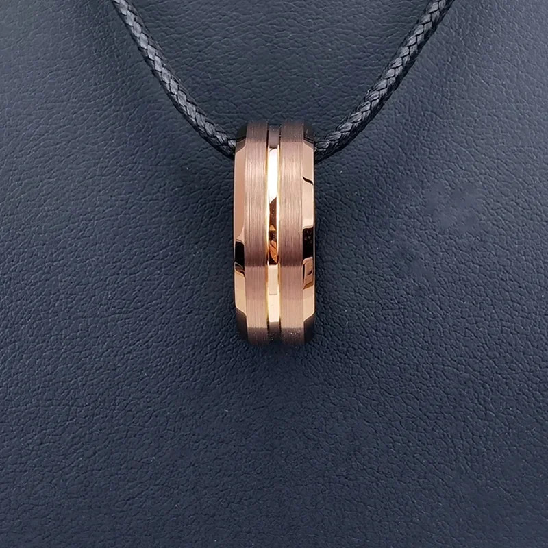 Tigrade 6mm 8mm Tungsten Rings for Men Women Rose Gold Color Groove Brushed Wedding Band Engagement Couple Ring Comfort 251023