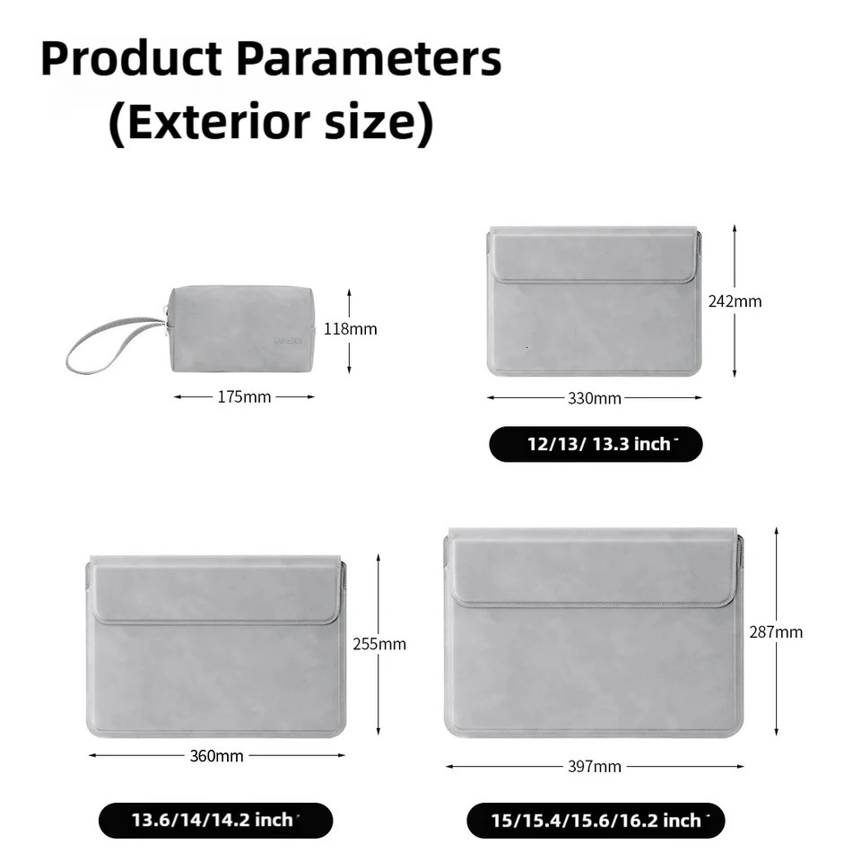 Laptop Sleeve Case 13 14 15 156 Inch For HP DELL Liner Sleeve Bag For Air Pro 13 136 M4 Notebook Bags Men Women 251027