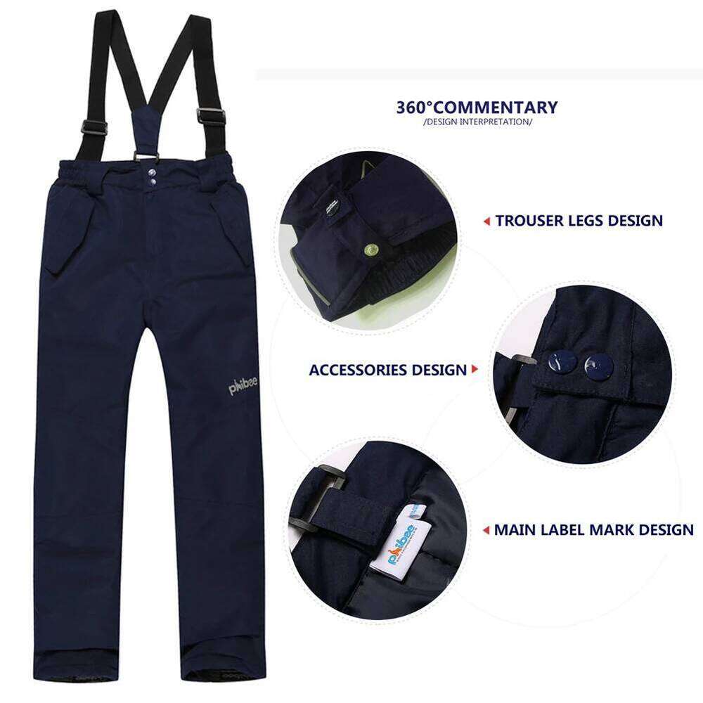 Kids Ski Suits,Children's Snowwear Windproof Waterproof Warm Girls Boy Skiing Jacket Bib Pants Winter Snowboarding Suits Outfits