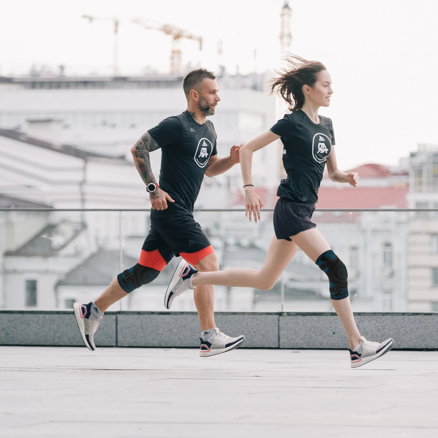 Knee Brace Support with Straps Side Stabilizers Patella Gel Pad Compression Sleeve for Knee Pain Meniscus Tear Running Working 251023