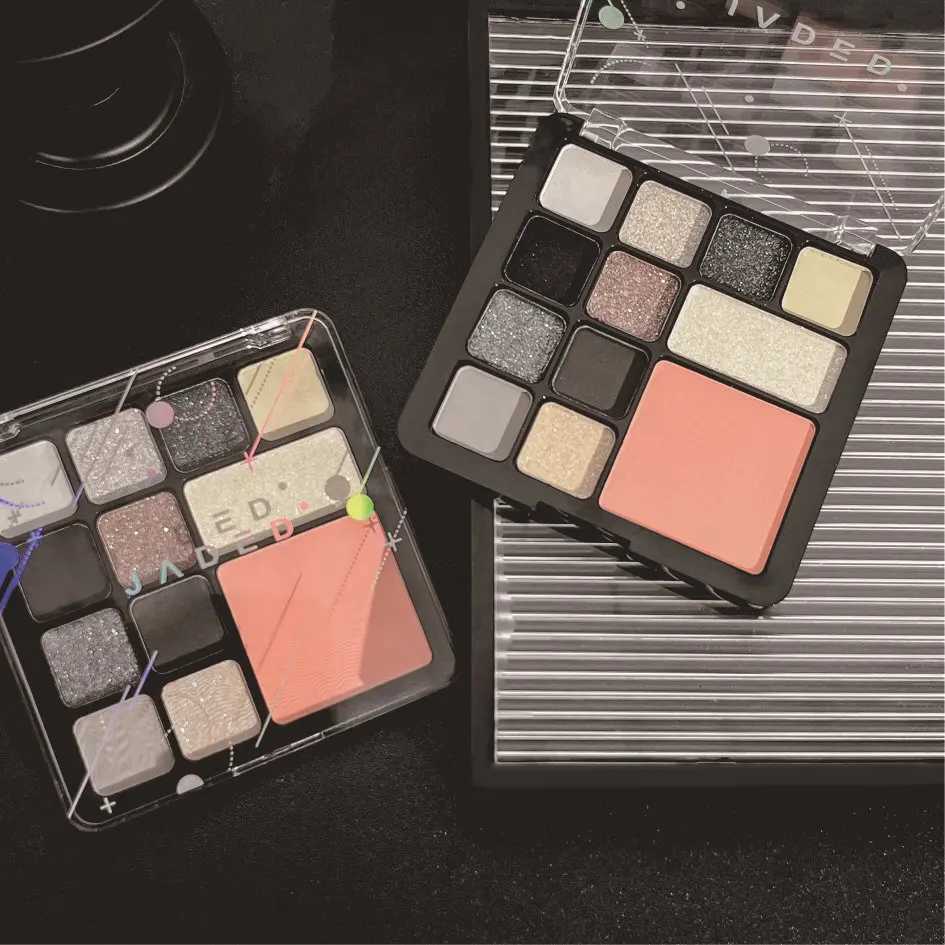 12color Eyeshadow Palette Black Orange Cement Grey Punk Smoky Eye Shadow Portable Eye Makeup Palette Pigment Eyeshadow TrayXJ251027