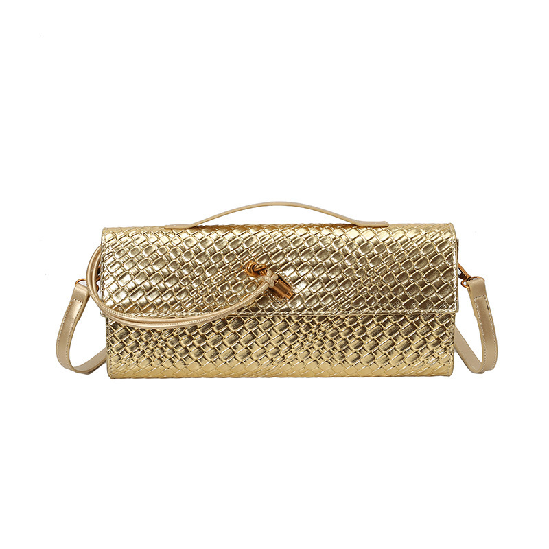 Free shipping designer bag New Woven Evening Bag Baguette Bag Organ Bag Horizontal Handbag Shoulder Crossbody Bag