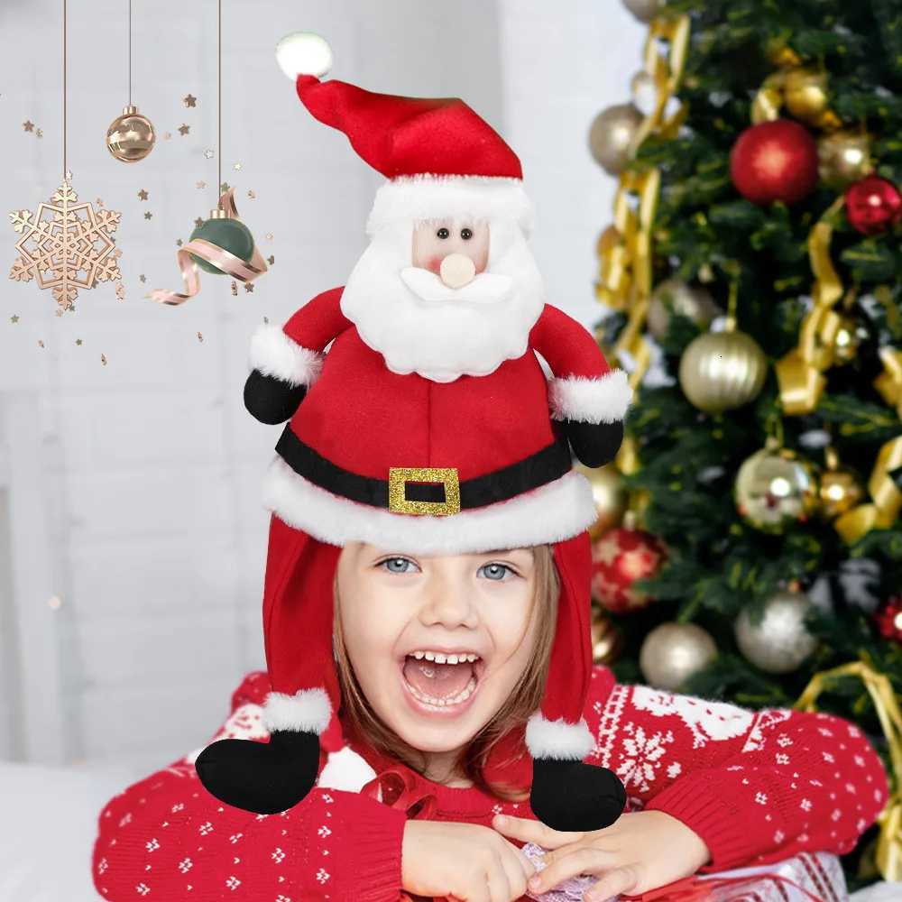 Christmas Hat Cute Santa Claus Hat Long Hat Style Adult Child Soft Santa Cap Christmas Decoration Party SuppliesW251027