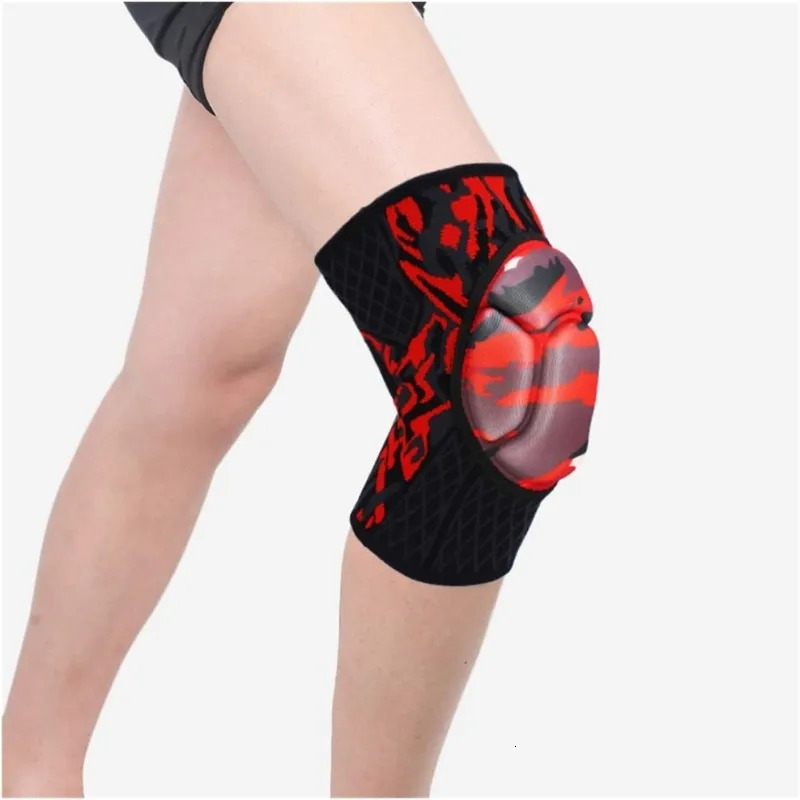 1 Pair Sports Knee Pads Padded Compression Pro Knee Sleeves for Youth Adult Basketball Wrestling Volleyball Workout Knee Brace 251023