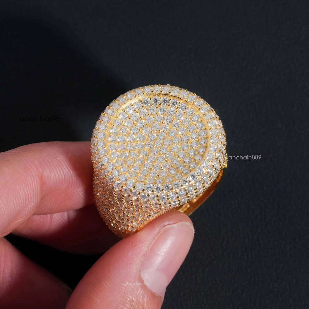 Original Sterling Sier and Womens Finger Hip Hop Full Moissanite Rings for Men