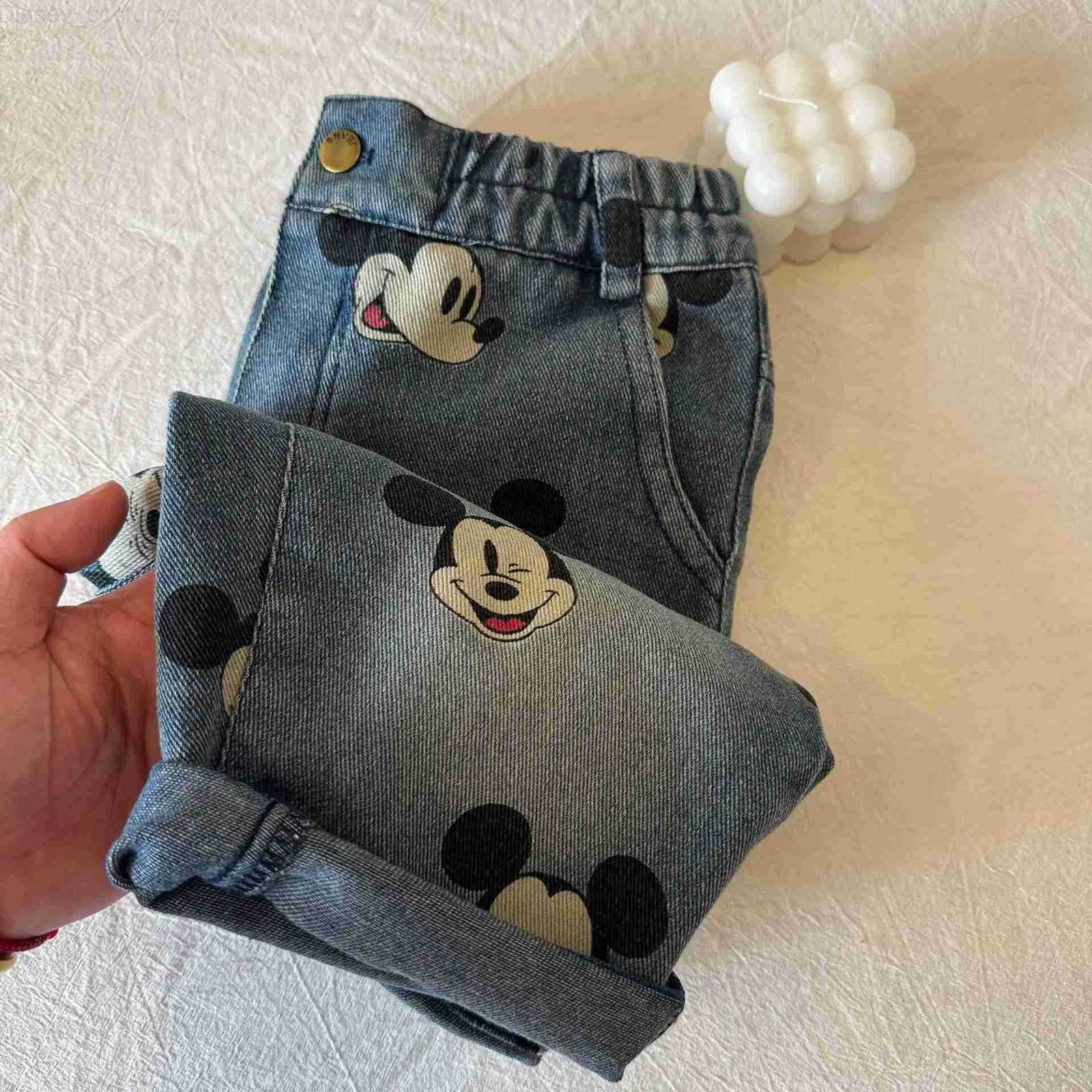 Disney cartoon Mickey Baby Boys Casual Pants Korean Style Autumn Trousers Fall Outfits kids boys pant H251027