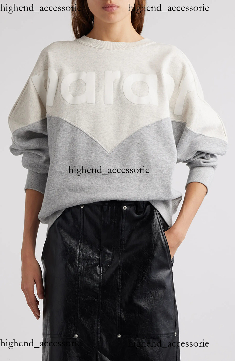 2025 10A isabelle maran Sweatshirts High Quality Autumn Designer Cotton Hoodie New Classic Letter Print Half-High Collar Ribbed Collar Fleece Women Sweater 7ed