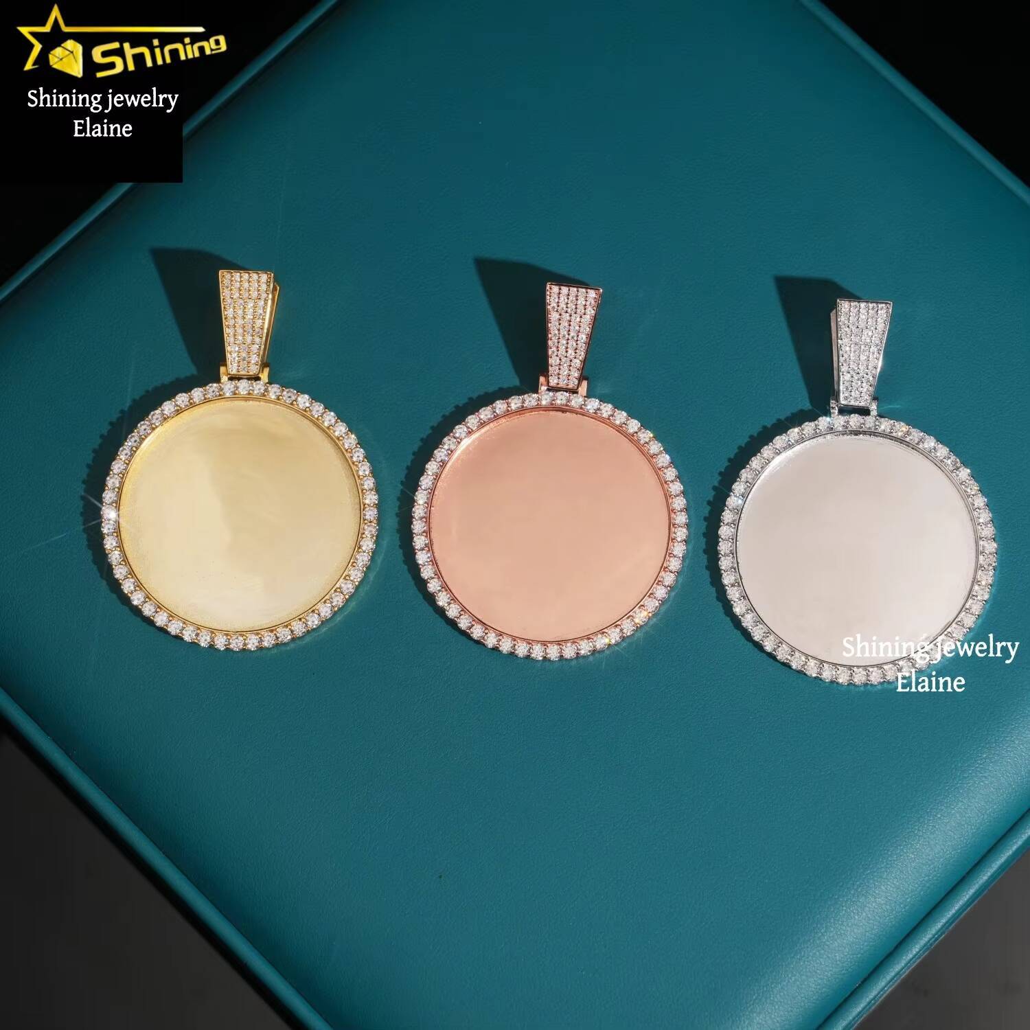 Fashion Hip Hop Jewelry Fine Jewelry Sterling Silver 925 Iced Out Rapper Custom VVS Moissanite Diamond Pendant