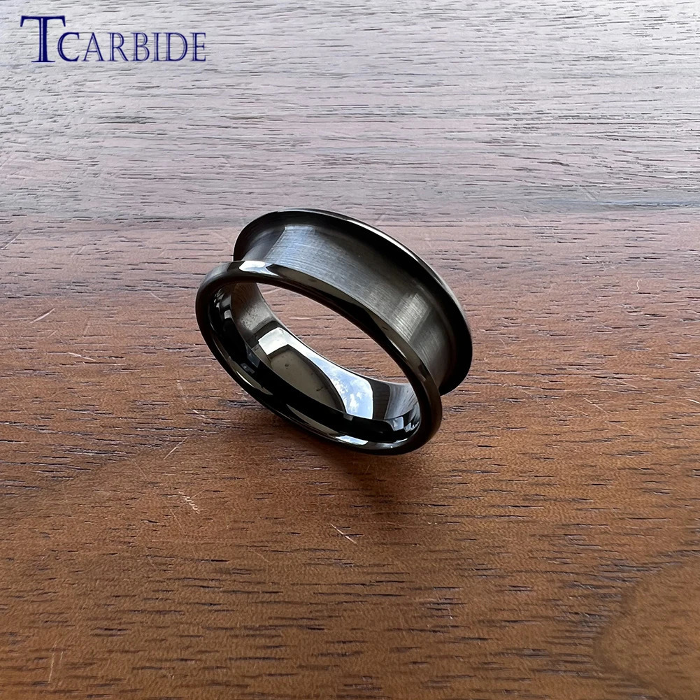Wholesale Drop 6mm 8mm Tungsten Channel Ring Blanks For Inlay Work 40mm60mm Groove Domed Polished Finish Comfort Fit 251023