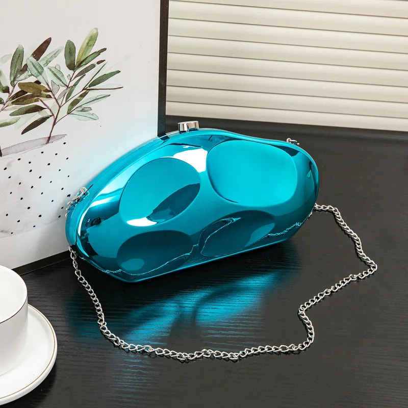 Lemon Color Women Acrylic Shell Clutch Bag er Chain Shoulder Rock Handbag Cute Prom Evening Gold Purse for Wedding Party 251027