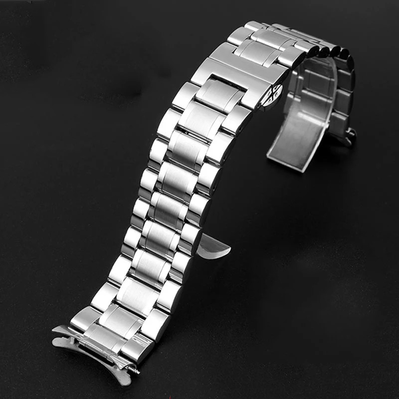 For Seiko Curved End Stainless Steel Strap Men 20mm 22mm High Quality Metal Watchband Watch Chain Bracelet 251027w