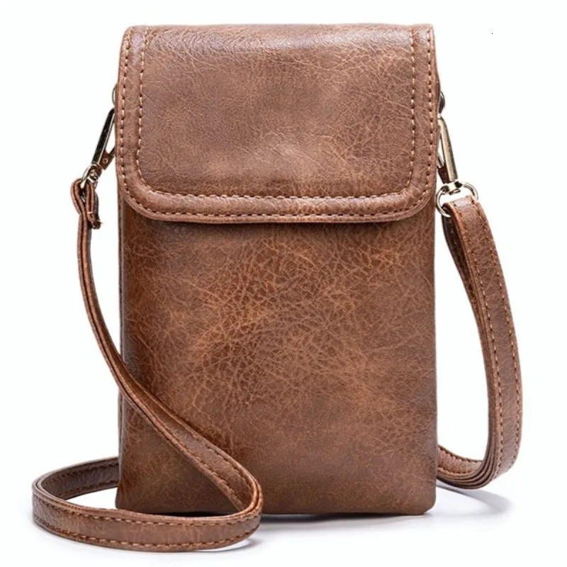 Fashion Women Crossbody Bag PU Leather Mobile Phone Purse Bags Solid Flap Messenger Bag Small Female Shoulder Handbag for Women 251027