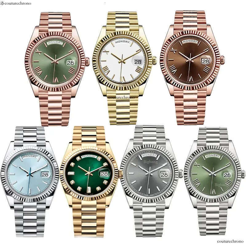 Designer Mens Watches Man Watch Day date Automatic Wristwatch 41mm 2813 Auto Movement Sapphire Glass Stainless Steel Presidential Strap Orologio Di Lusso 36 hd 51