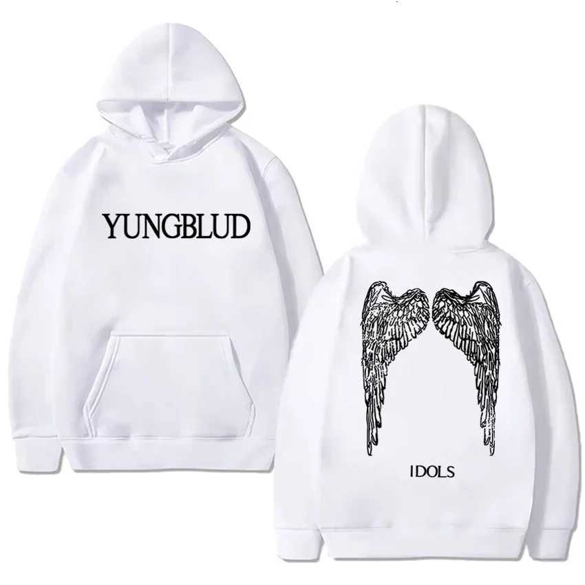 2025 New in Idols Wings punk Grunge Hoodie Men YUNGBLUD Double Sided printed streetwear Unisex Sweatshirt W251027