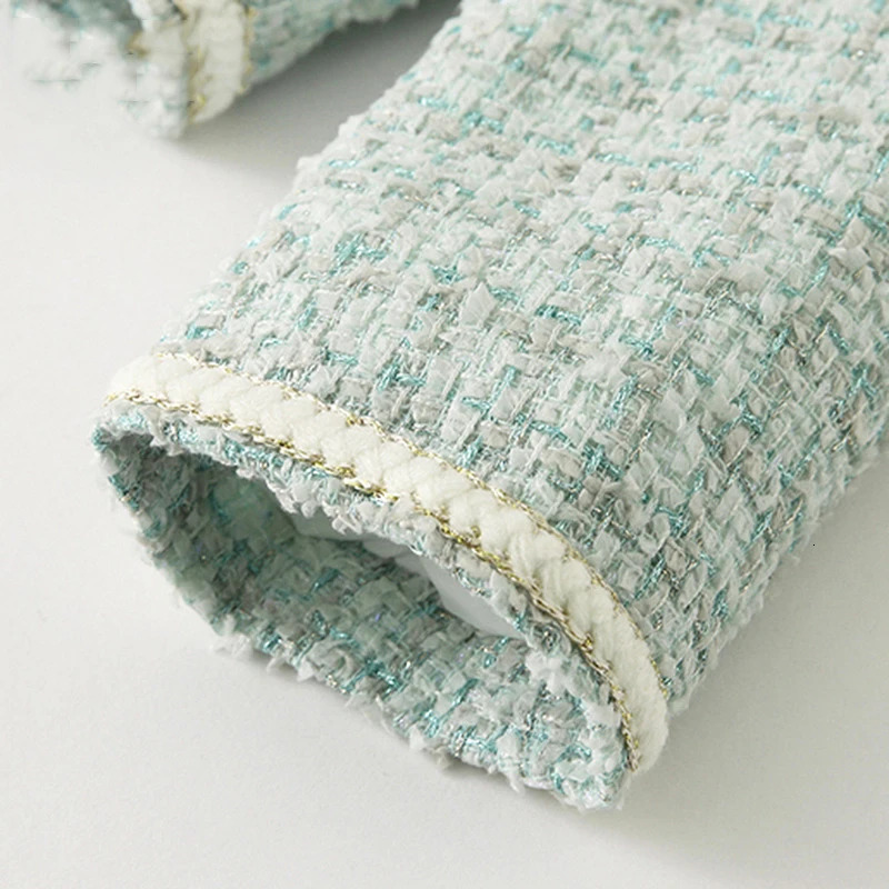 EVNISI Elegant Women Tweed Cardigan Coat With Pocket Casual Single Breasted Office Jacket Autumn Winter Loose Outwear 251027