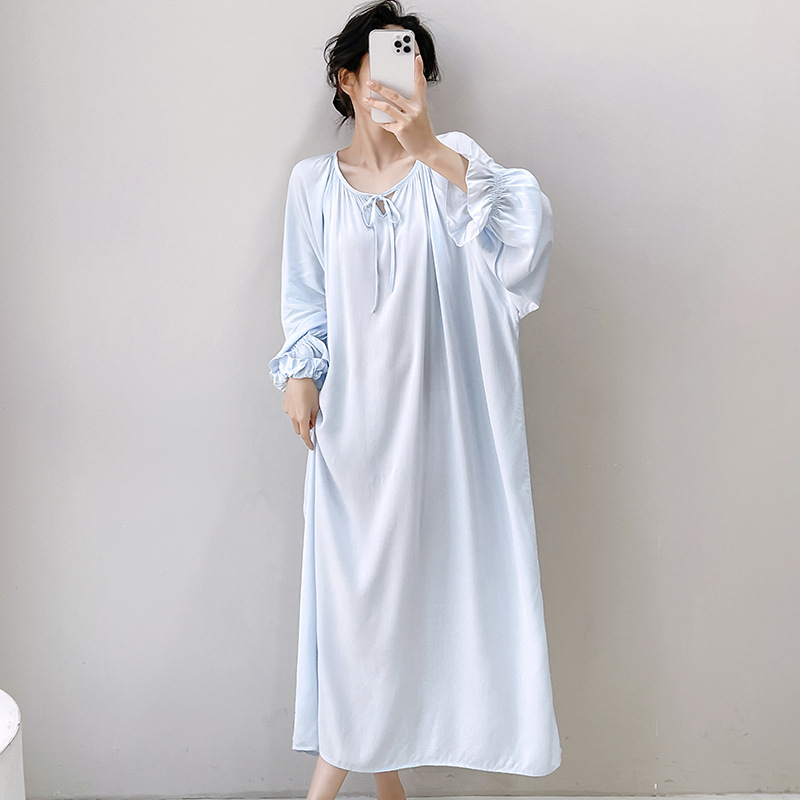 B1118-Stretchy Elastic Waistband Long-Tier Summer Cotton Plus Size Maxiskirt