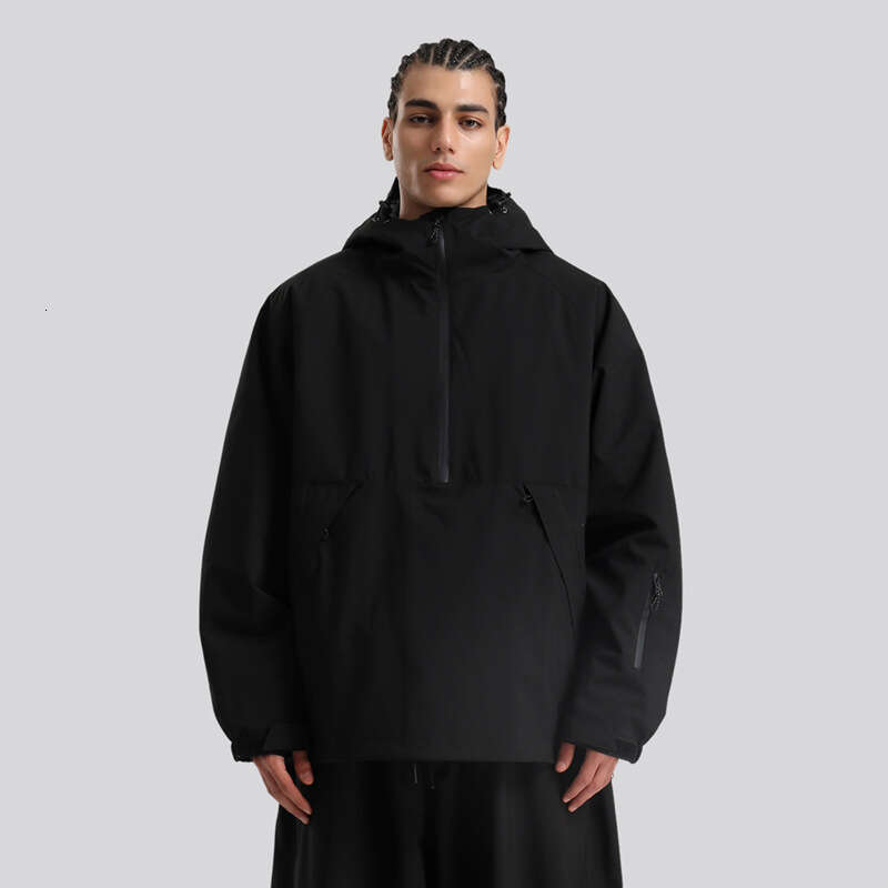 New Men Hooded Pullover Loose Snowboard Windproof Waterproof Breathable Couple Professional American Ski Suit Women