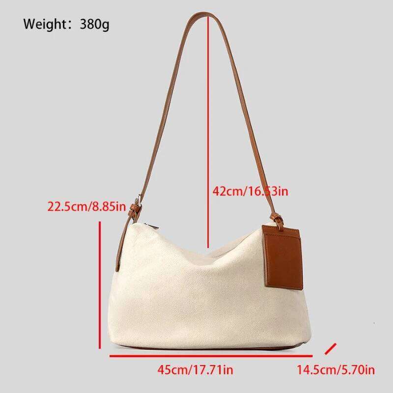 Canvas Shoulder Niche Design Women Commuter Tote Bags Lazy Style Large Capacity Female Daily Handbags 251027