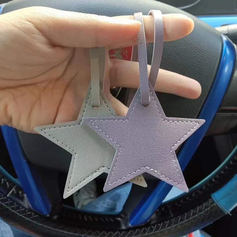 Star PU Leather Tassels Keychain Charms Tassels Fivepointed Star Tassels for Jewelry Making Key Chain DIY Craft Accessories 251021