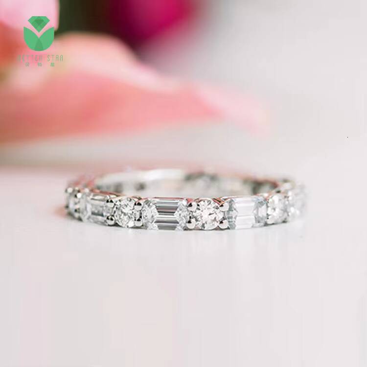 Luxury IGI Certified 18k White Gold AU750PT950 HPHT Lab Grown Diamond Wedding Ring Women China Customized Fine Jewelry Ring