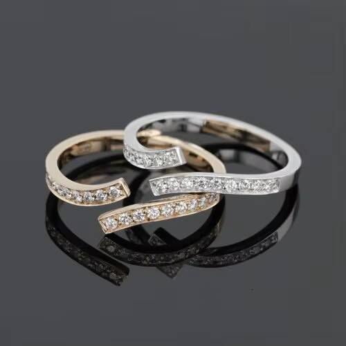 Custom Design Mossanite Ring Fine Jewelry 925 Silver or 10K14K18K Gold Ring for Men Women VVS Moissanite Diamond Cuban Ring