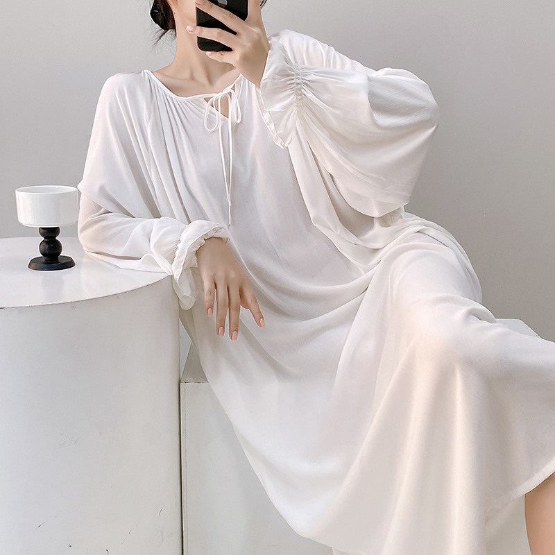 B1118-Stylish Loose Fit Belly Band Stretch Tiers Long Cotton Mixture A-Line Skirt