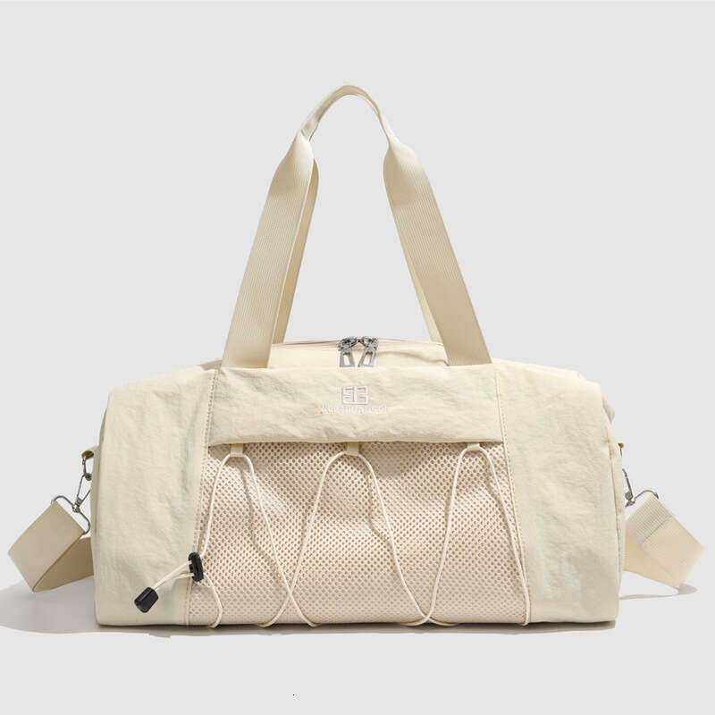 Designer's niche nylon luggage bag - mesh fabric design, multifunctional shoulder straps, ideal choice for gym and travel