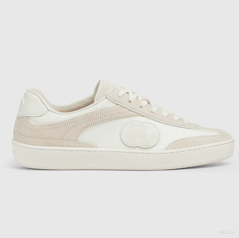 Light Grey Suede Sneakers TOP Quality Leather and Suede Trimmed Coated Canvas Jacquard Sneakers Suede Slipper For Sale