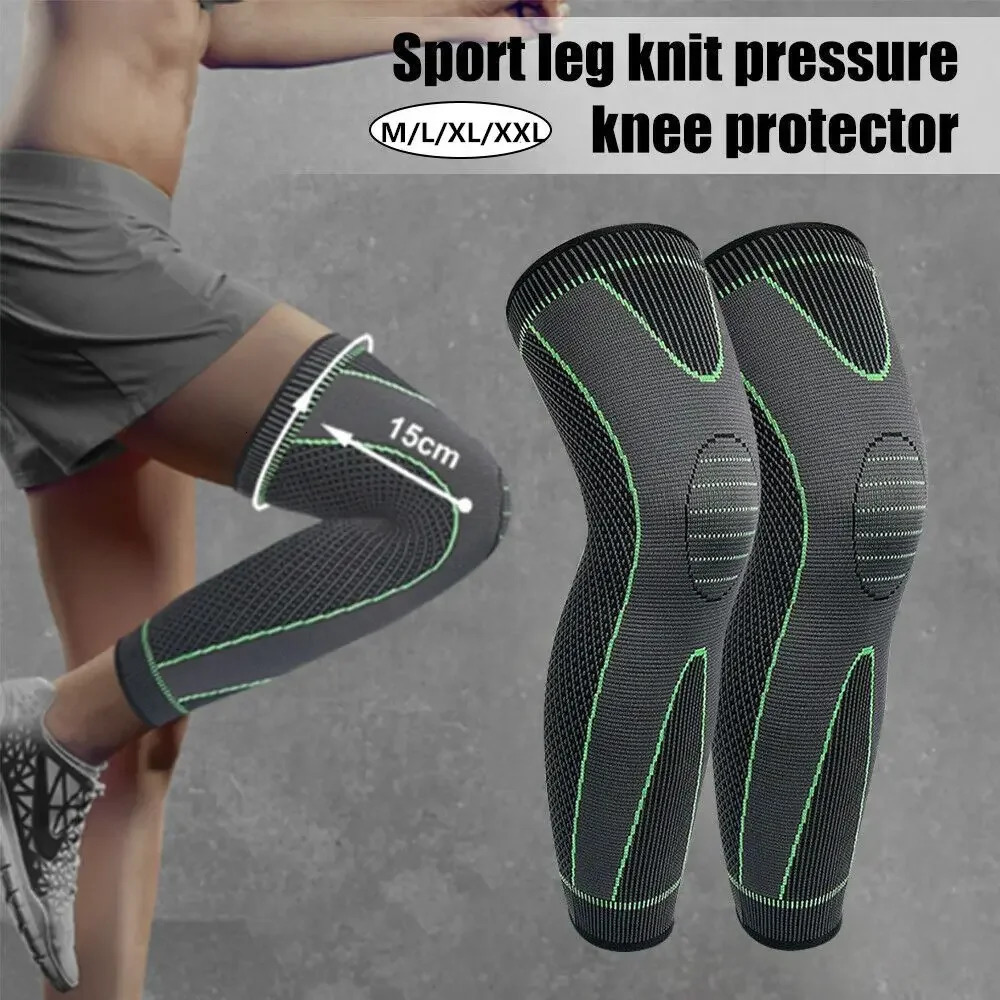 1PC Knee Support Brace Compression Sleeve Long Full Legs Sleeve Arthritis Running Gym Sport Knee Pads 251023