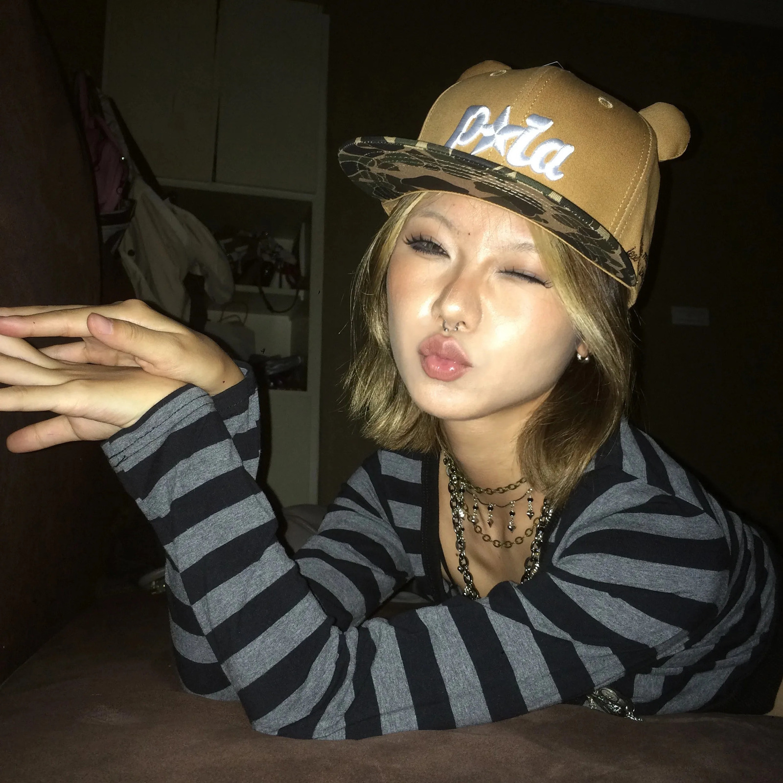 Karrram Trashy Y2k Crop Top Japanese 2000s Style Striped Long Sleeved Tshirt Vintage Harajuku High Street Tops American Retro 251027