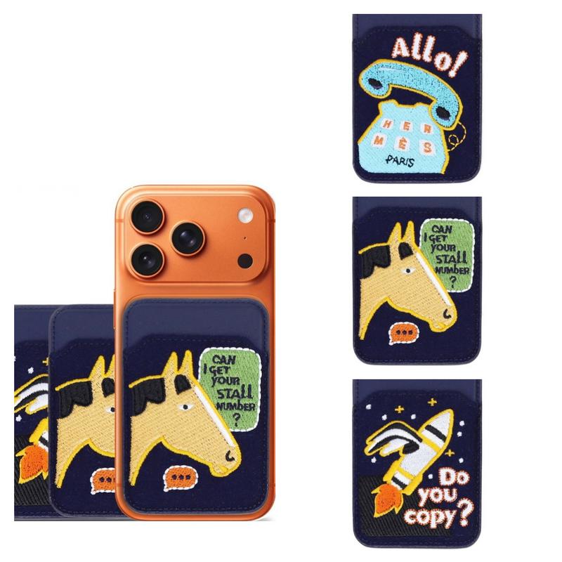 Leather Holder MagSafe Magnetic Credit Card Protective Case Anti-lost Mobile Phone Storage Bag DH16