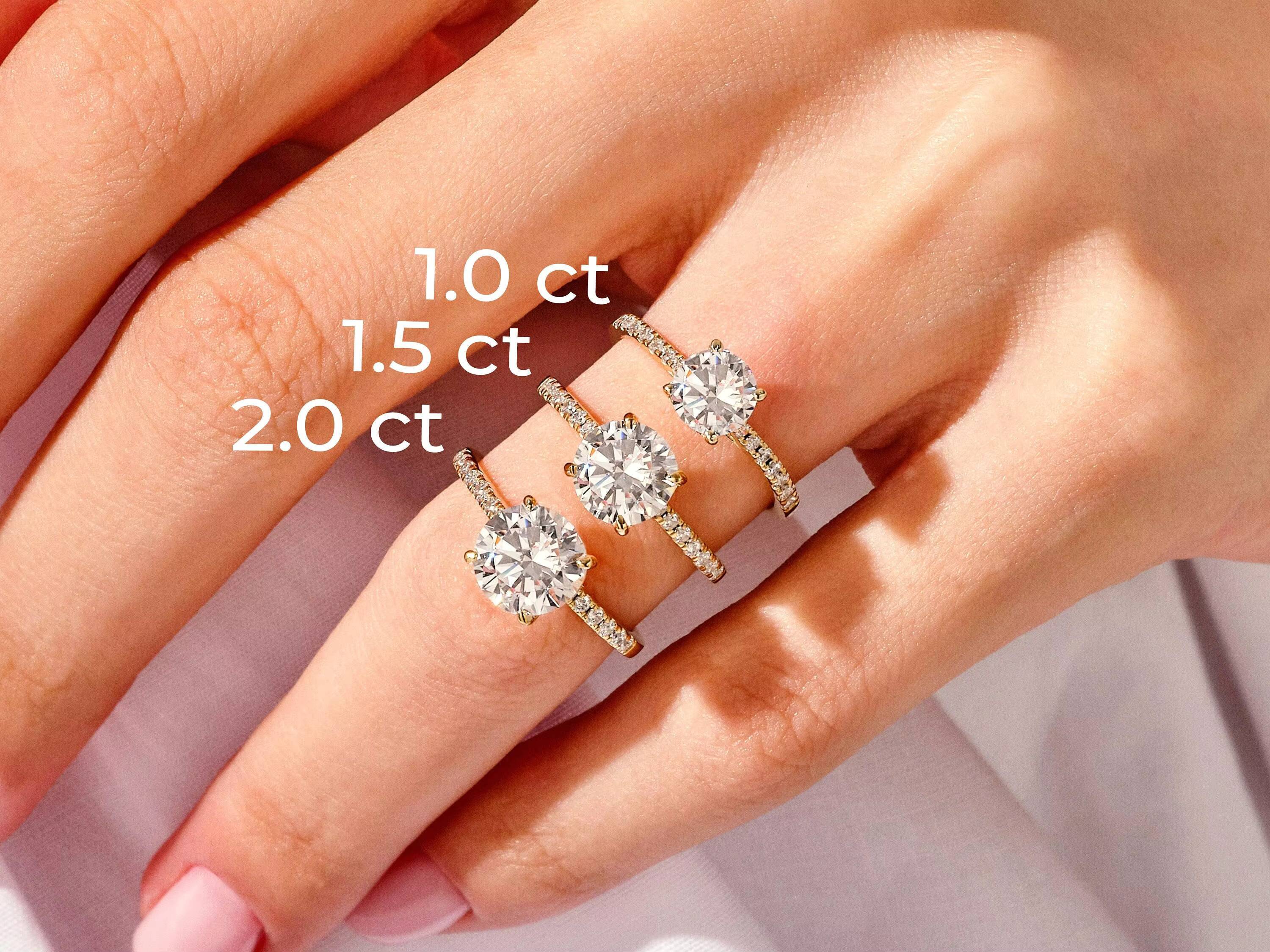 Round Cut Engagement Diamond Ring 14k 18K Solid Gold Simple Solitaire Diamond Ring Bridal Promise Ring