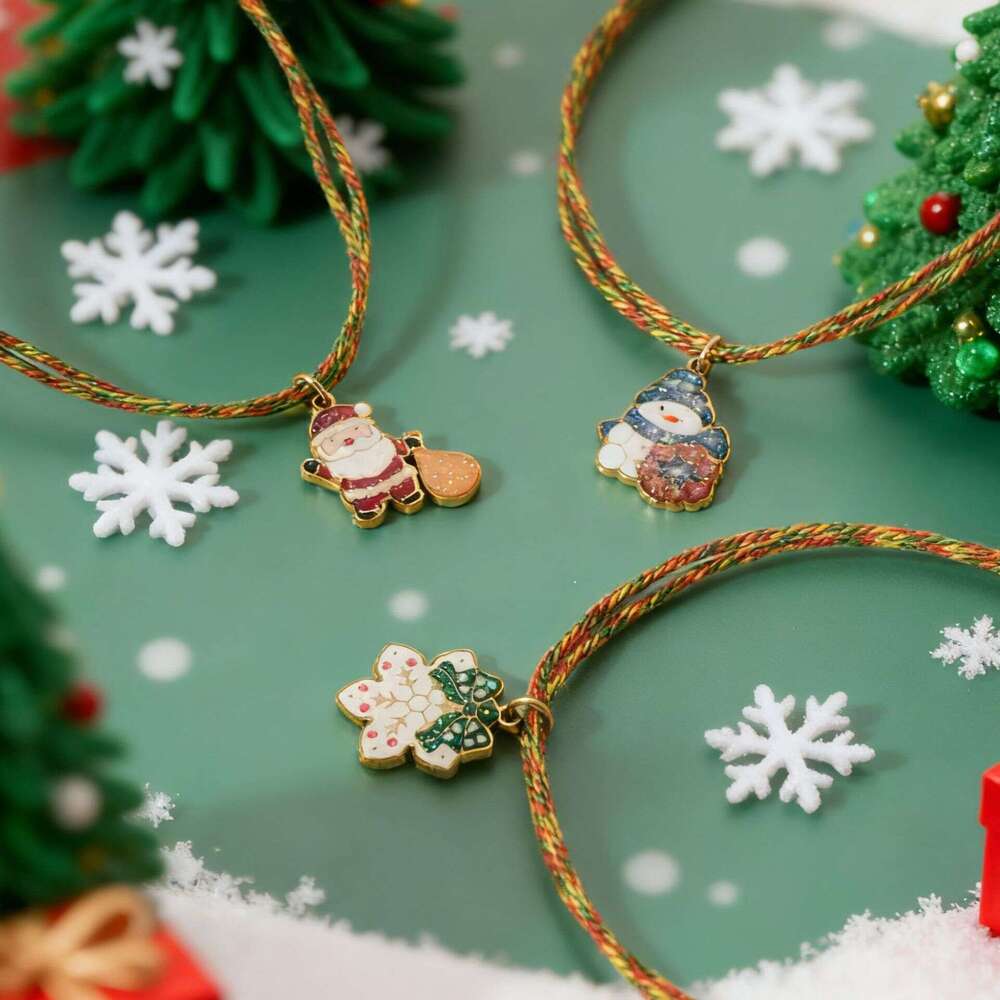 Hand-woven Lucky Gift Stainless Steel Santa Claus Bracelet