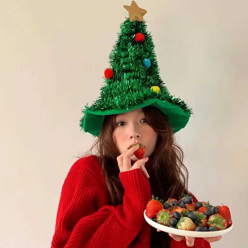 Christmas Hat Headwear INS Christmas Tree Hat 2026 New Year Party Atmosphere Photo Props Children Christmas Festival CostumesW251027
