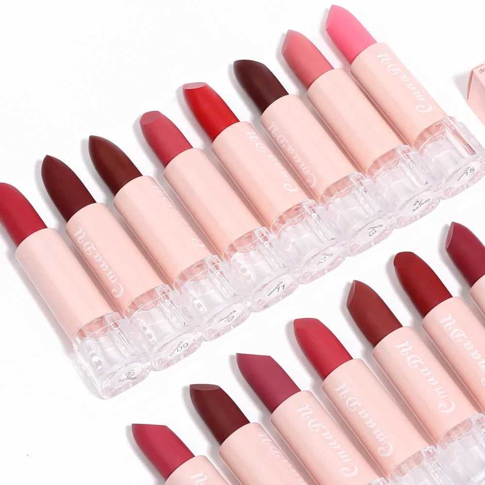 Matte Nude Pink Velvet Lipstick Milk Silky Texture Lips Stick Lasting Waterproof Matte Lipsticks Sexy Red Lipstick Korean Makeup W251027