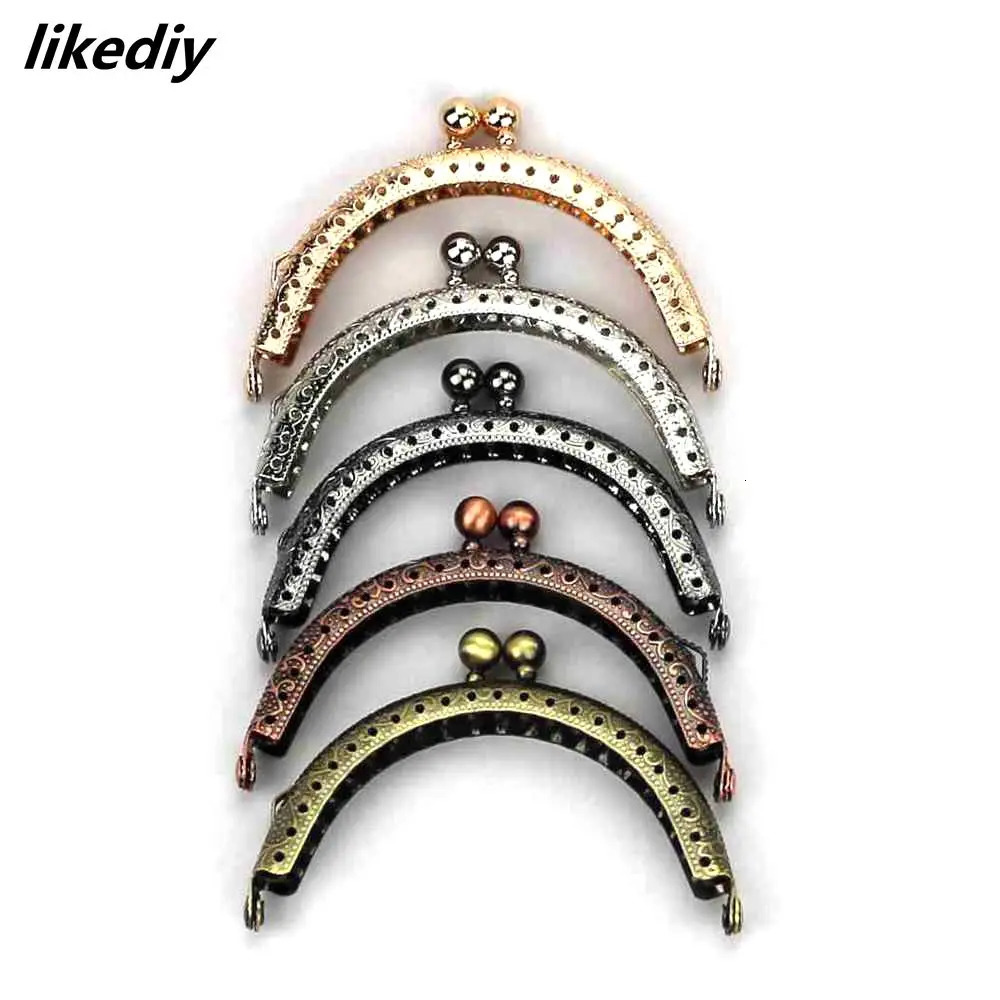 10 PcsLot 85 CM Size Double Bead Semicircular Metal Purse Frame Kiss Clasp Clutch DIY Bag Accessory 251027