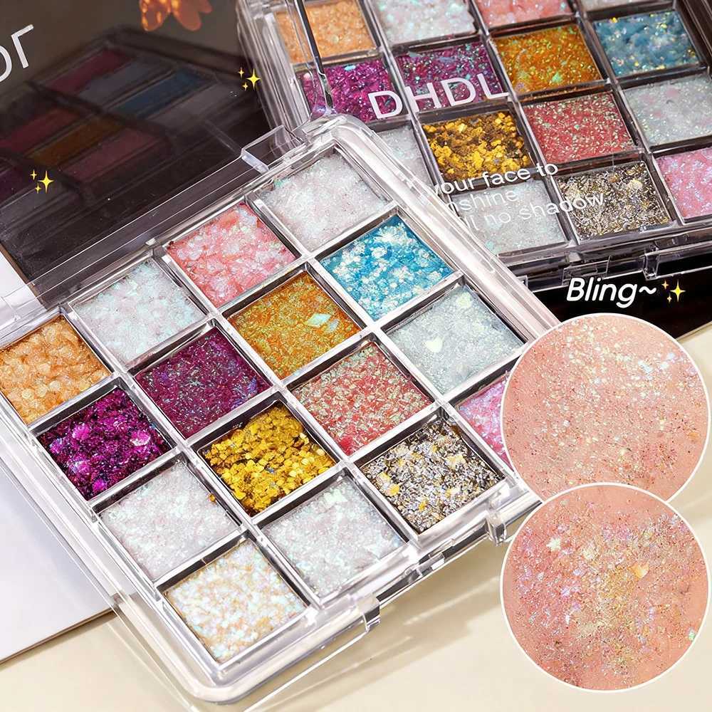16Color Mermaid Gel Body Glitter Set Face Glitter Makeup Glitter Gel Vibrant Eyeshadow Sequin for BarBeachParty Looks DecorsXJ251027