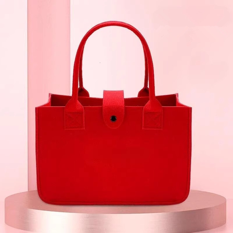 Designer's new colored felt bag, large capacity portable handbag, storage felt bag, gift bag
