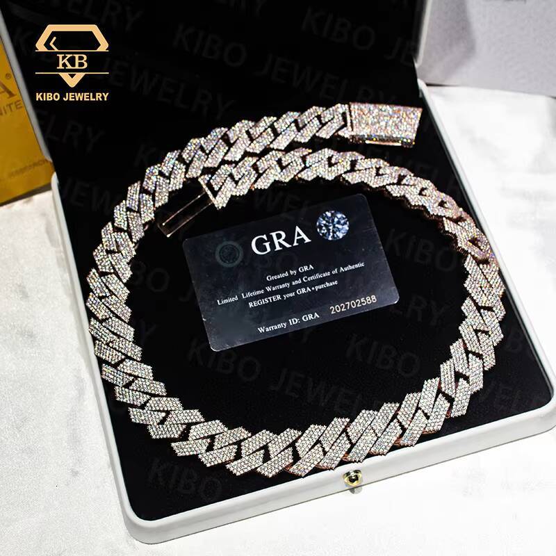 2025 Hot Sale Hip Hop 10k 14k 18k Gold 8mm Cuban Link Chain Iced Out Hip Hop Fine Jewelry Men Necklace