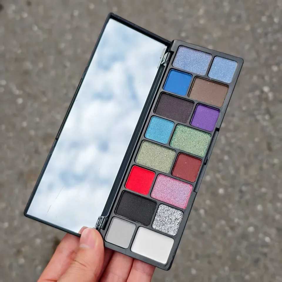 16 Color BLACK Pearl Eyeshadow Palette Waterproof LongLasting Diamond Shimmer Sparkling Crystal Eye Makeup Cosmetic CO03XJ251027